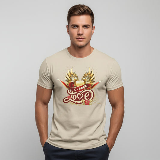 Choose Love Heart & Wings Tee - Unisex Positive vibes Shirt